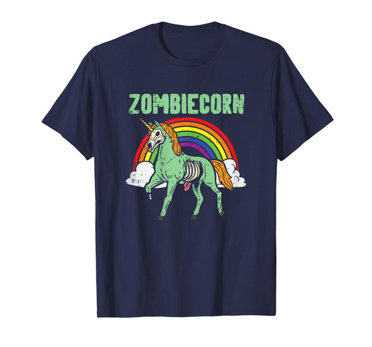 Zombicorn Zombie Unicorn Rainbow Scary Halloween Girls Women T-Shirt