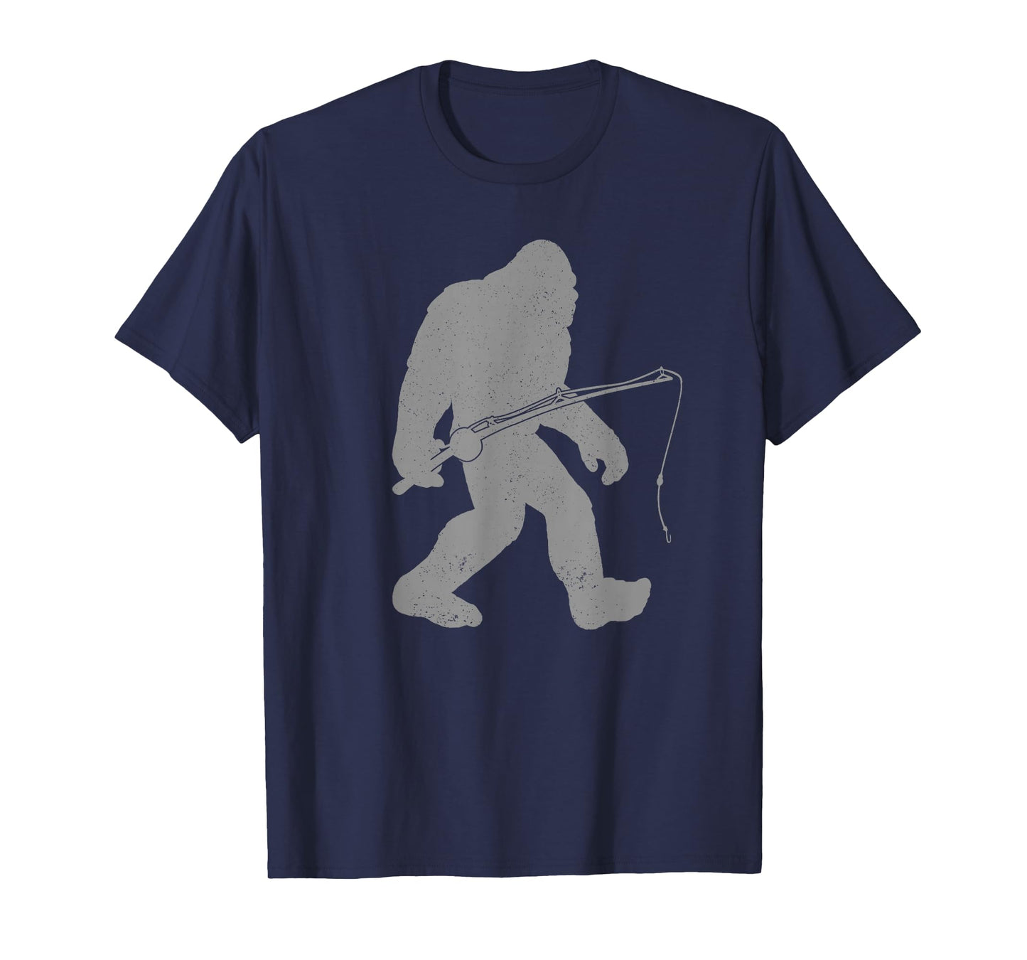 Fishing Bigfoot Funny Fishing Gift Men Youth Boys T-Shirt