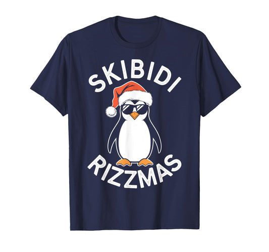Skibidi Rizzmas Funny Christmas Christmas Season Penguin T-Shirt