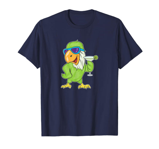 Parrots Tropical Drinking Margaritas T-Shirt