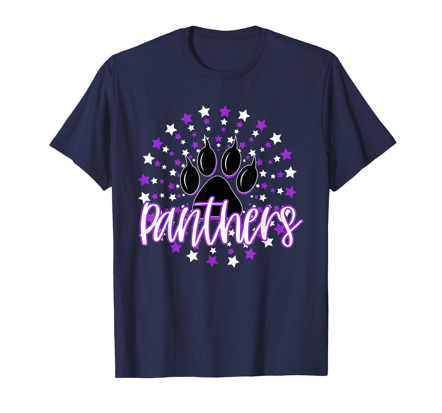 Purple Panthers Star School Spirit Panther Pride Mascot T-Shirt