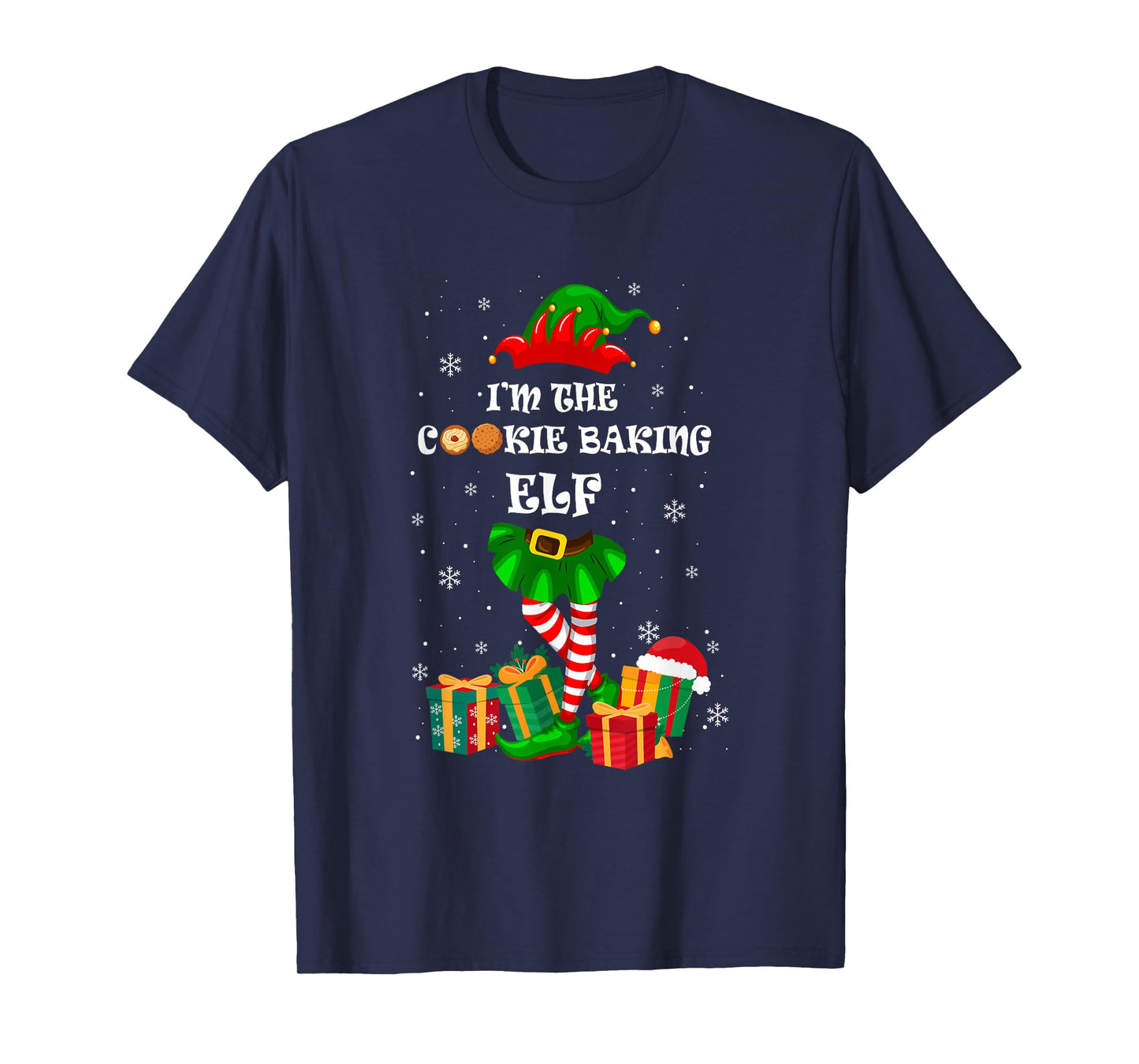 The Cookie Baking Elf Christmas Matching Family Pastry Chef T-Shirt