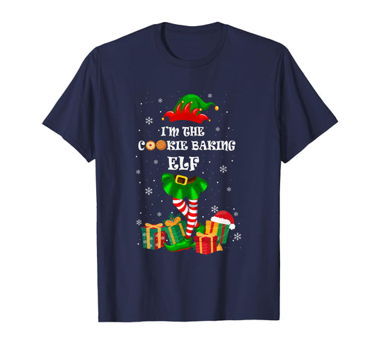 The Cookie Baking Elf Christmas Matching Family Pastry Chef T-Shirt