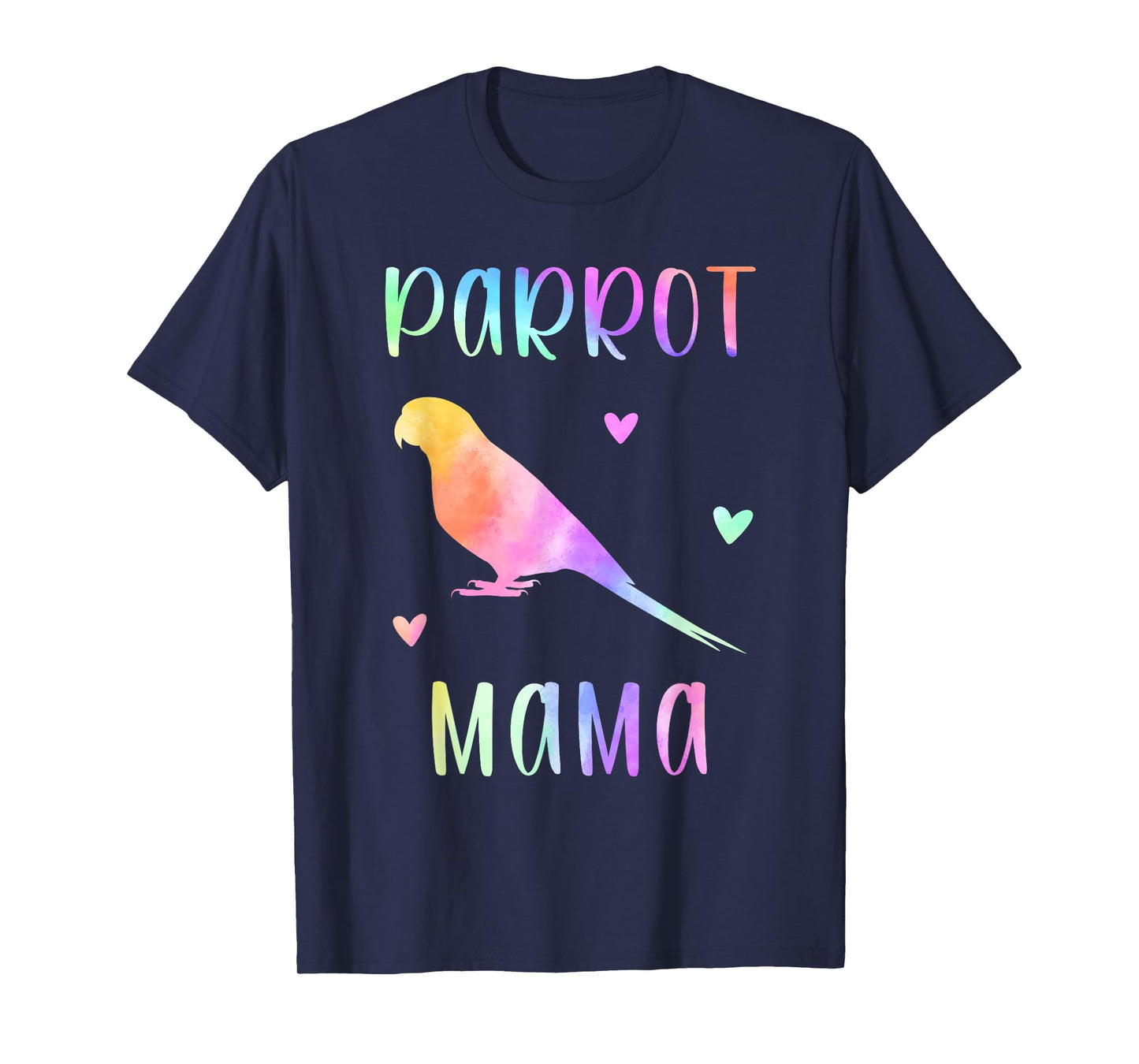 Parrot Mama Parrot Bird Mom Rainbow Watercolor T-Shirt
