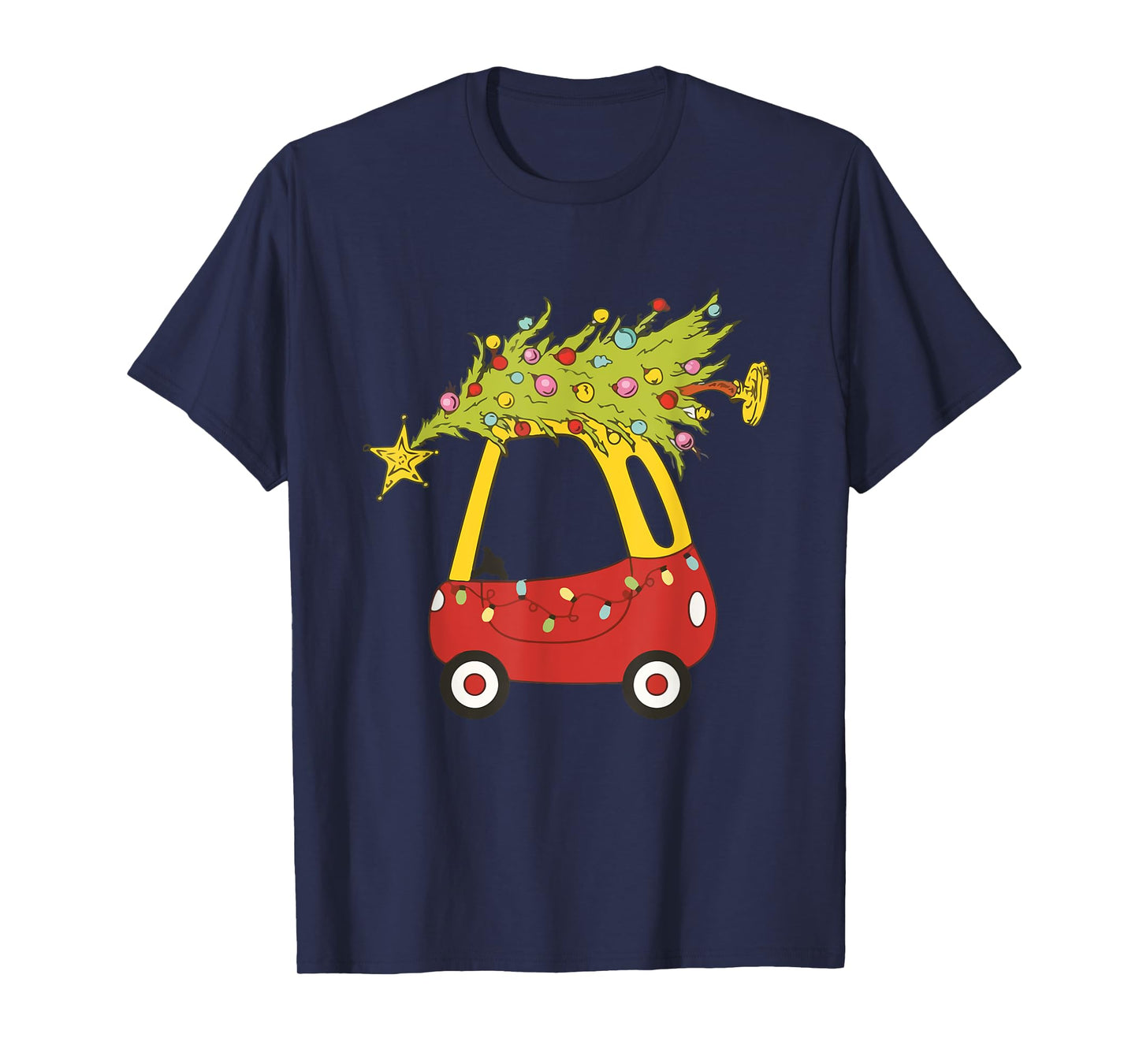 Red Car Christmas Tree Kids Cute Baby Toddler Holiday Xmas T-Shirt