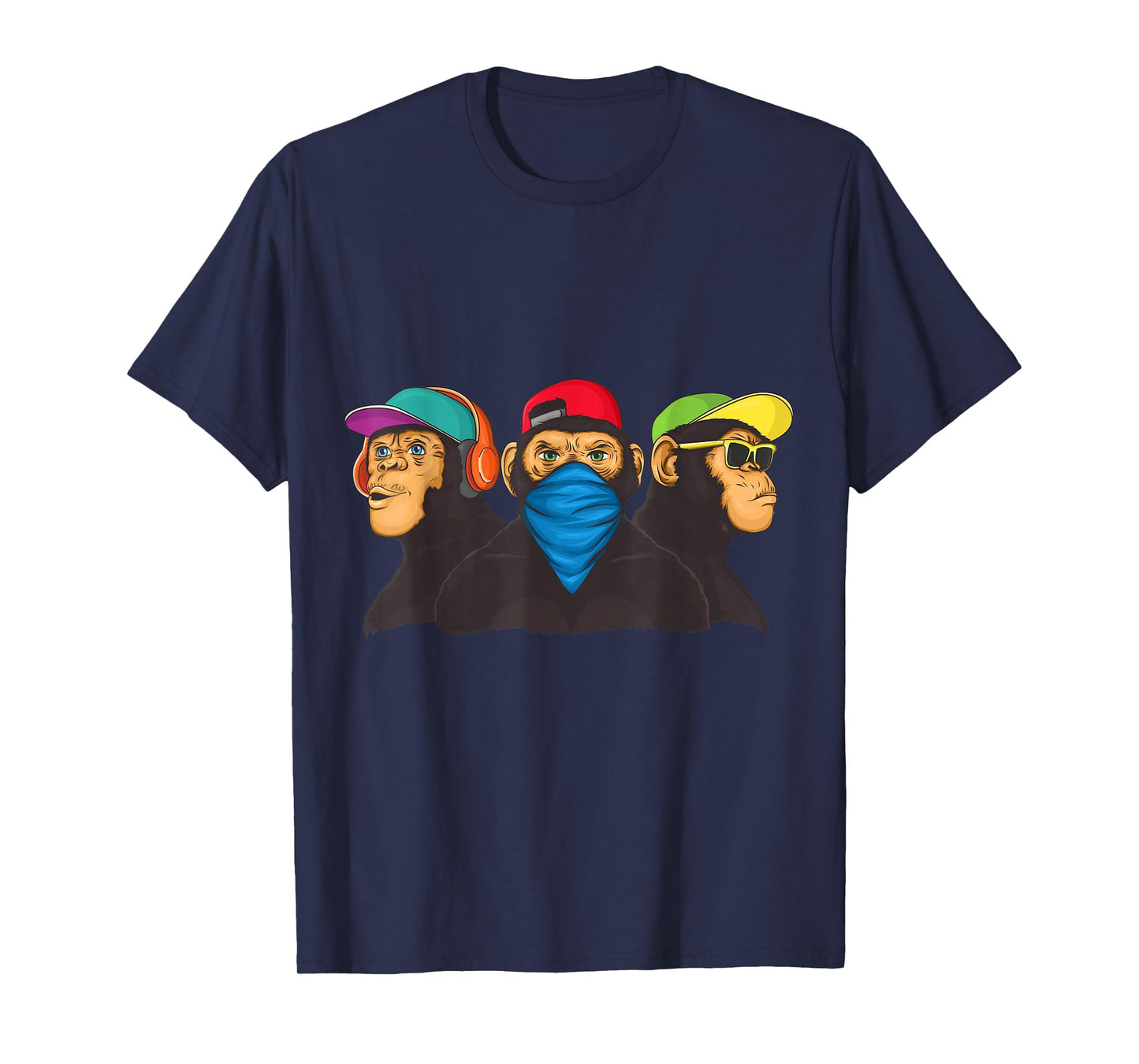 Three wise monkeys masked modern graffiti T-Shirt