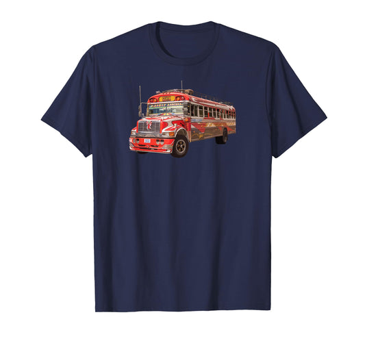 Chicken Bus Guatemala Quetzal Guate Tikal Maya Antigua 502 T-Shirt
