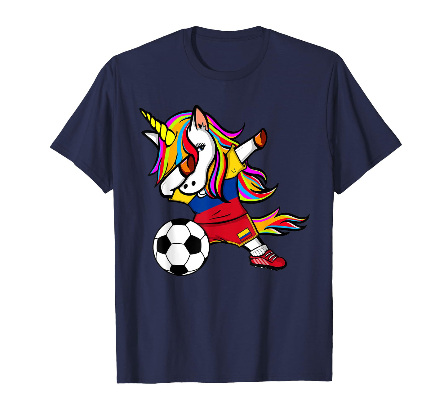 Dabbing Unicorn Colombia Soccer Jersey - Colombian Football T-Shirt