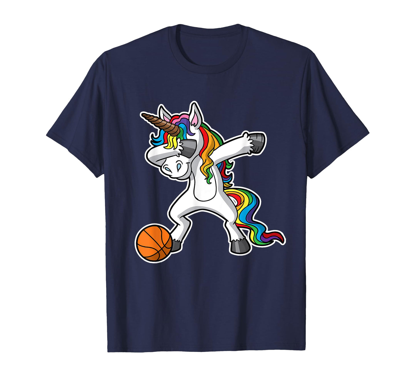 Unicorn Girls Dabbing Basketball Dab Kids Youth T-Shirt
