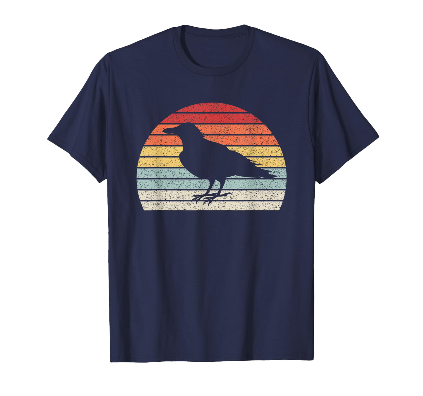 Vintage Retro Black Crow Raven Bird T-Shirt
