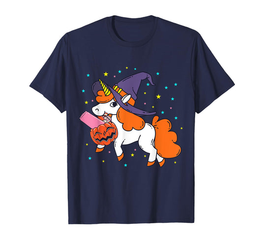 Halloween Unicorn Girls Women Witchy Unicorn Halloween T-Shirt