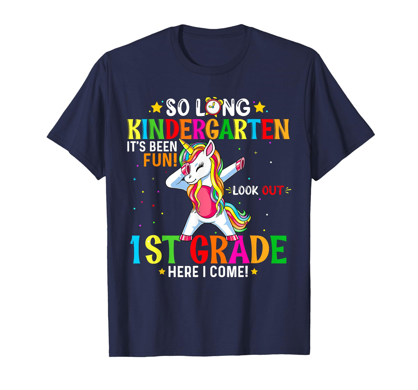 Kids So Long Kindergarten Graduation Class 2025 Unicorn Dab T-Shirt