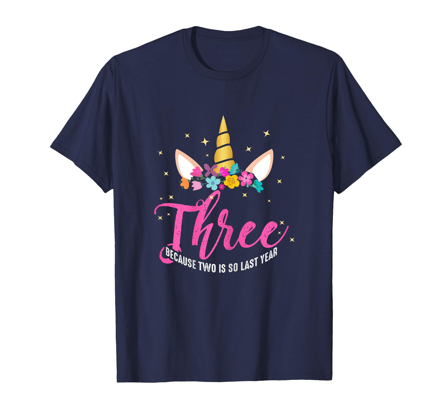 3 Years Old Birthday Girl Gifts Unicorn 3rd Birthday T-Shirt