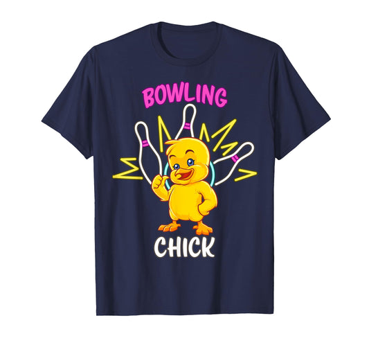Bowling Chick Funny Chicken Sports Athlete T-Shirt