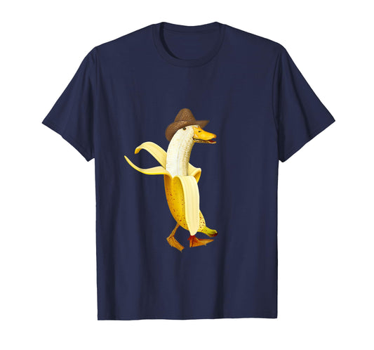 Funny Banana Duck Cowboy hat fruit bird Cowboy T-Shirt