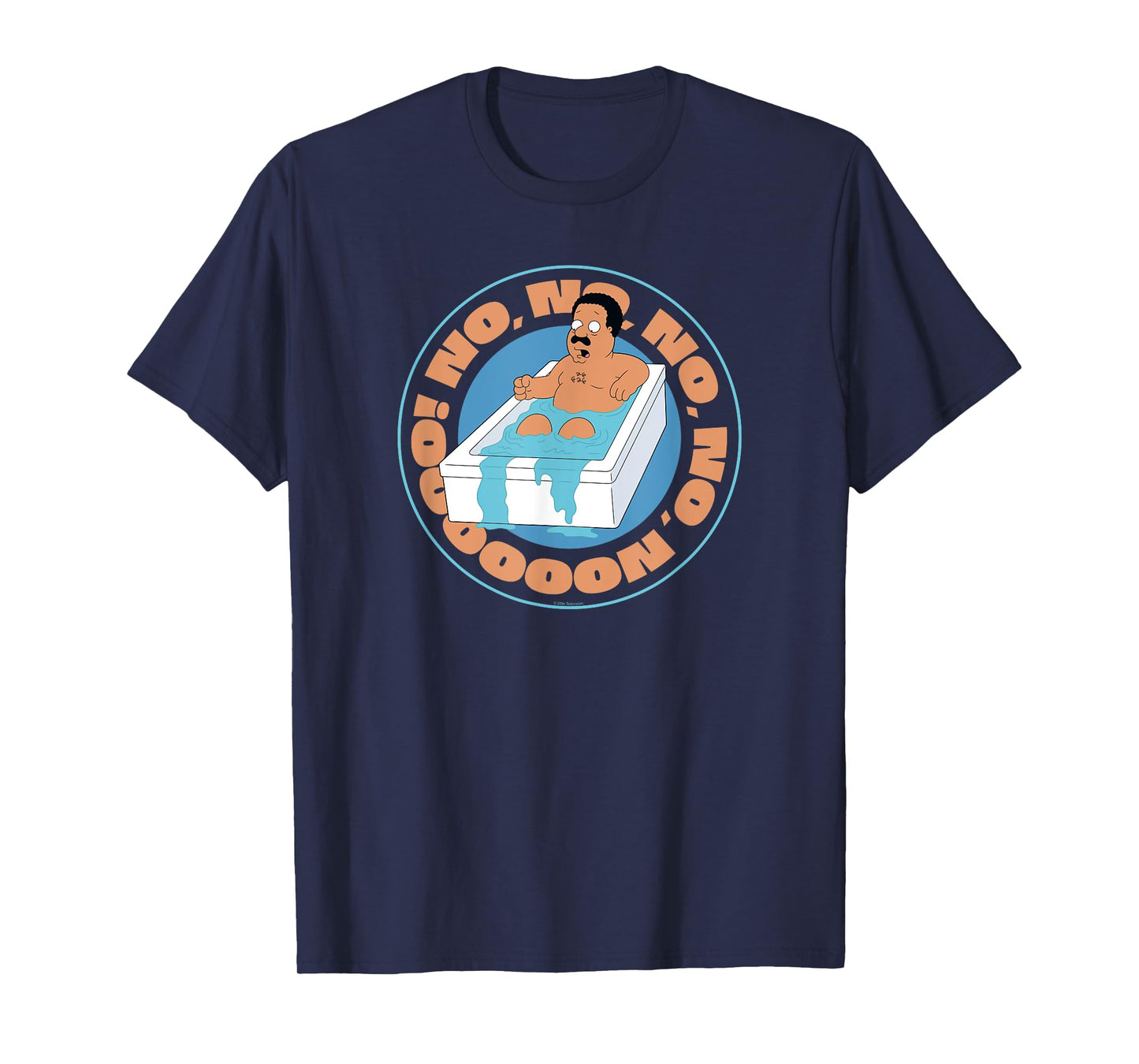 Family Guy Cleveland Brown Bathtub Funny Cartoon T-Shirt