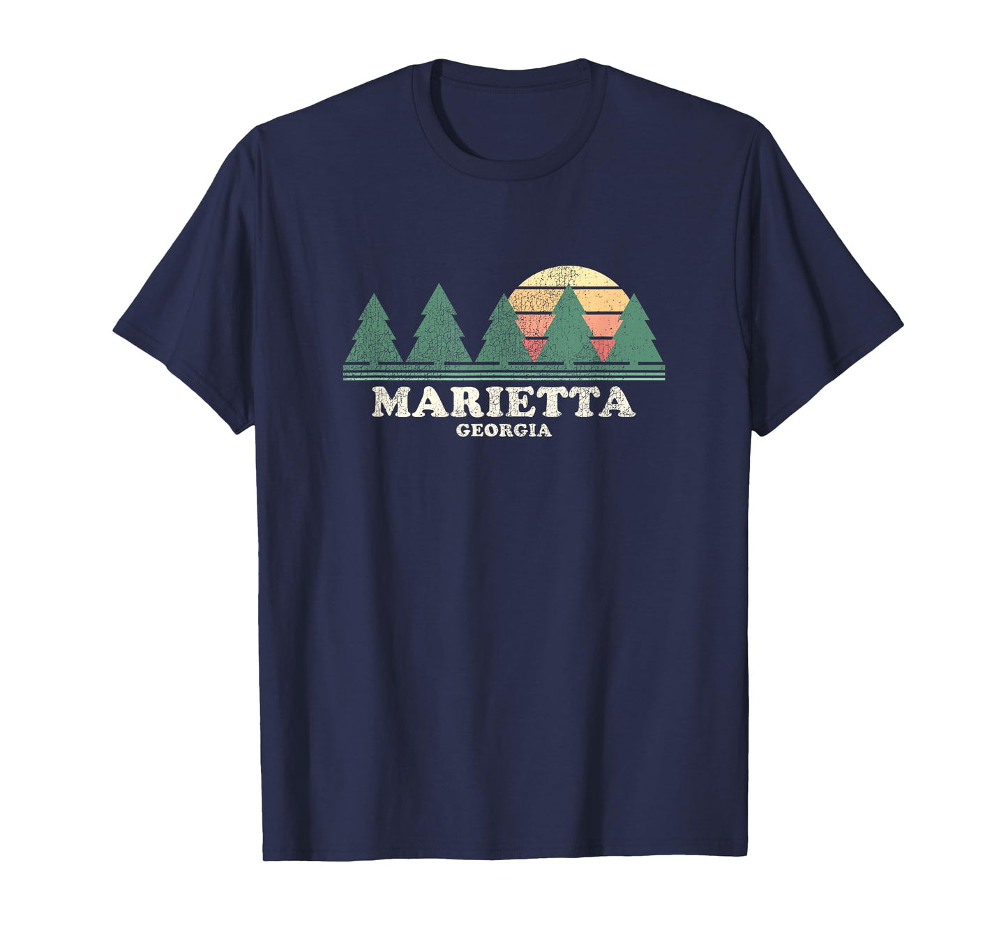 Marietta GA Vintage Throwback Tee Retro 70s Design T-Shirt