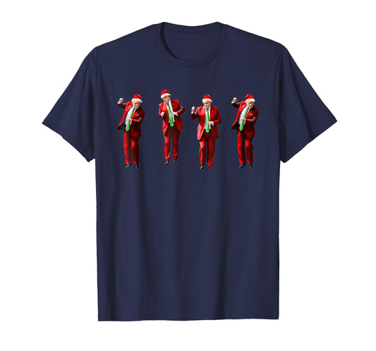 Trump Dance Santa Claus Christmas Xmas Pajamas Funny T-Shirt