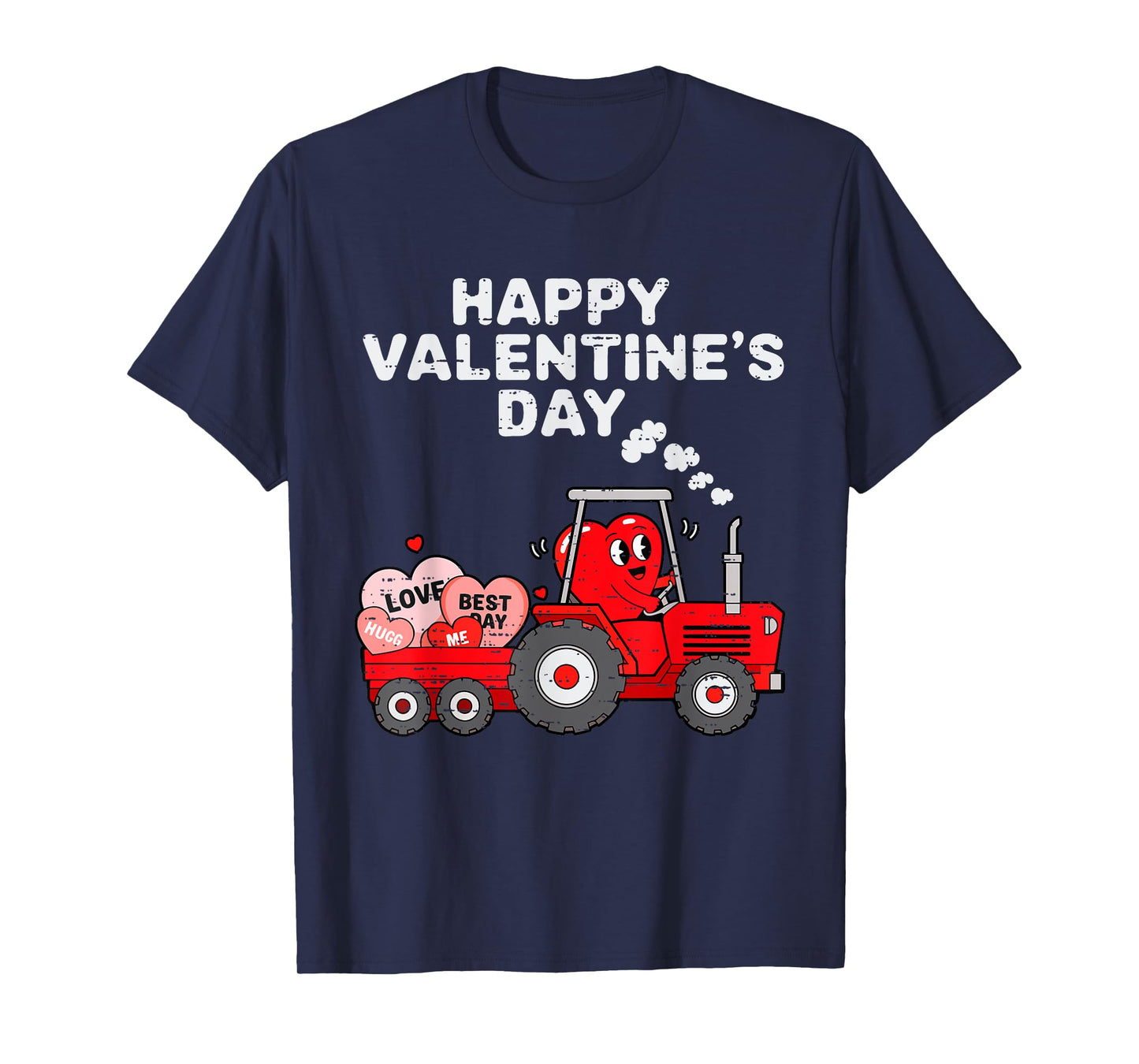 Valentines Day Heart In Tractor Funny Farm Toddler Boys Kids T-Shirt