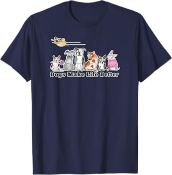 Red and Howling Dogs Make Life Better T-Shirt