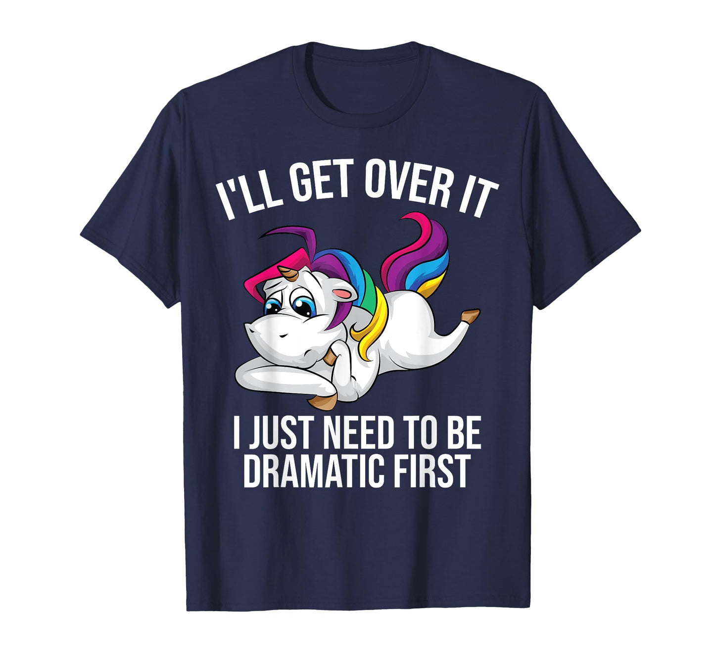 Funny Unicorn Lover Gift | Cute Drama Queen Girls Kids Women T-Shirt
