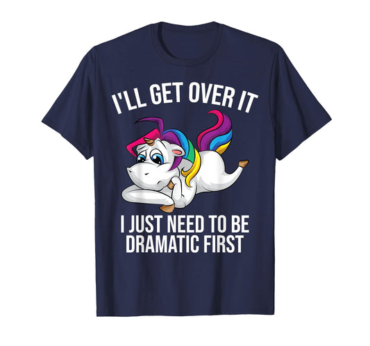Funny Unicorn Lover Gift | Cute Drama Queen Girls Kids Women T-Shirt
