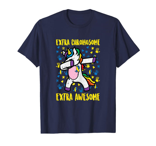 Down Syndrome Unicorn Extra Chromosome Awareness Girls Kids T-Shirt