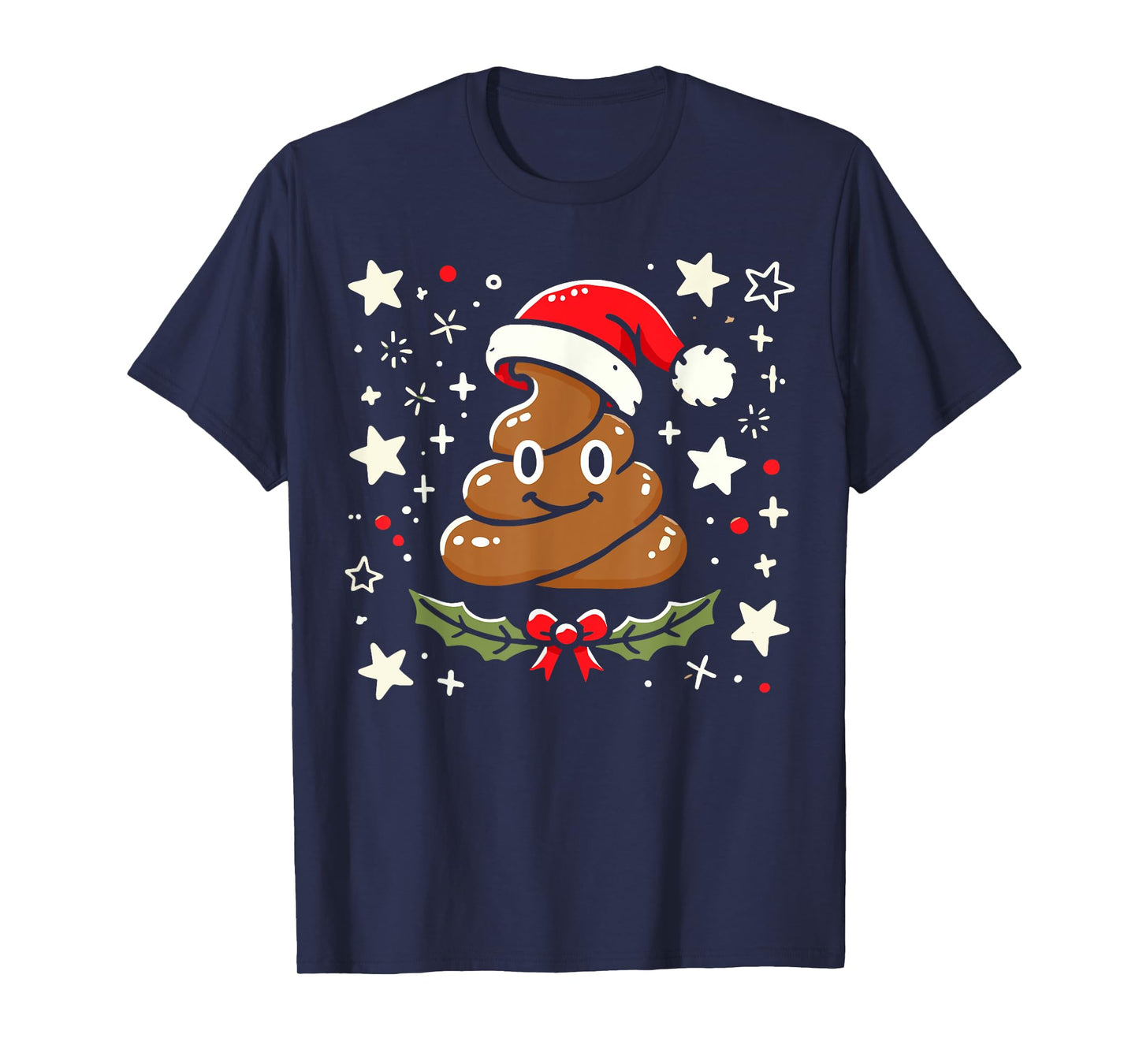 Women Pajamas Christmas Poop Xmas Funny Poop Gag Adult T-Shirt