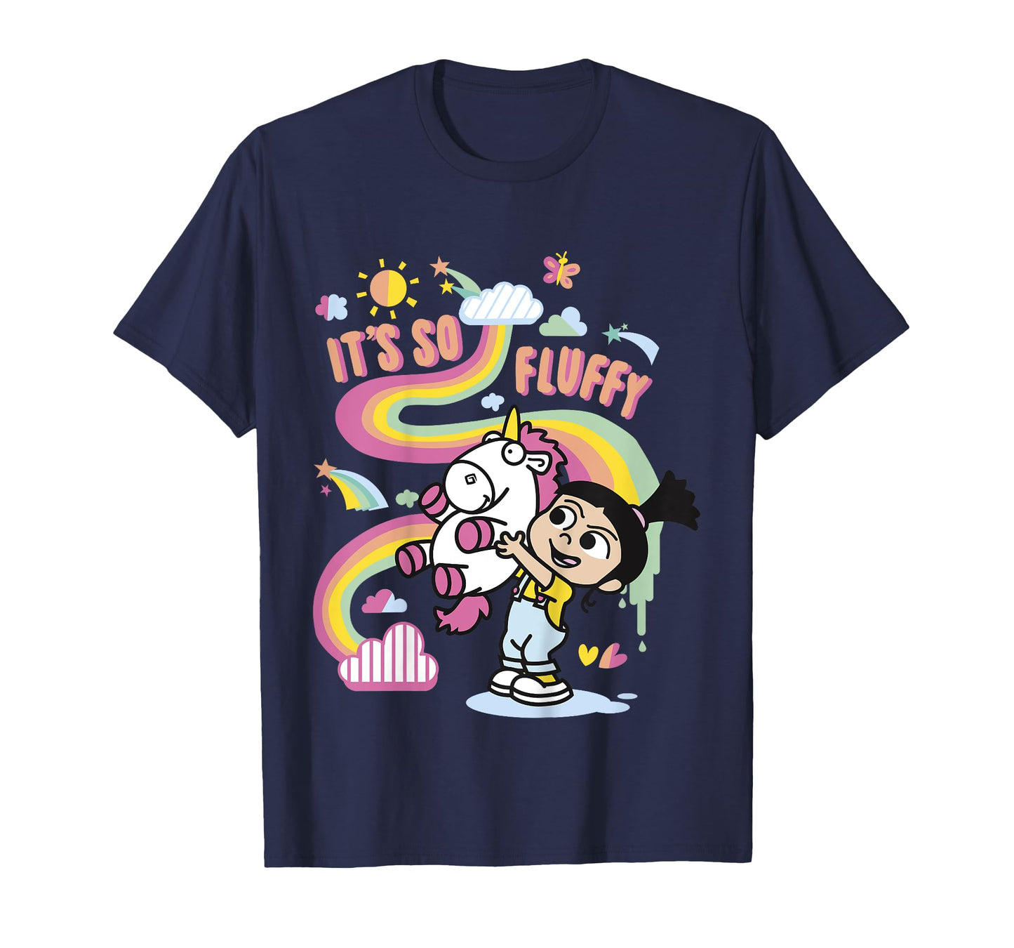 Despicable Me Minions Agnes Unicorn Rainbow Graphic T-Shirt T-Shirt