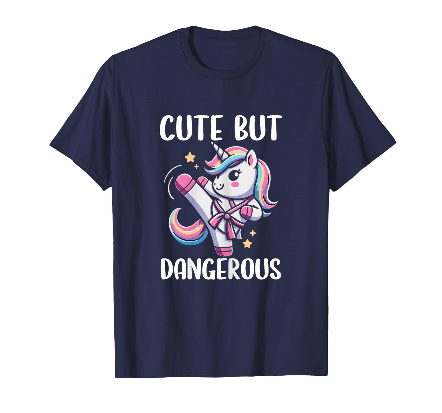 Cute But Dangerous Unicorn Karate Girl Taekwondo T-Shirt