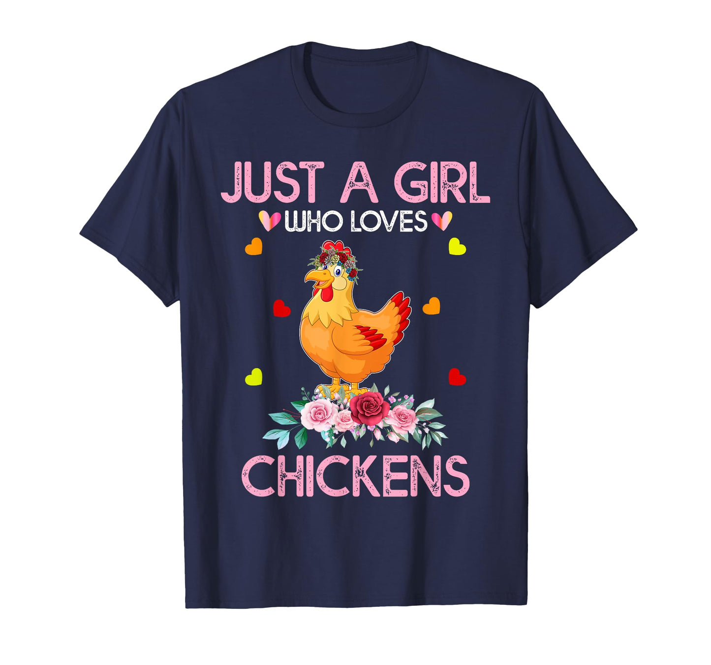 Chicken Tee For Women Kids Just A Girl Who Loves Chickens T-Shirt