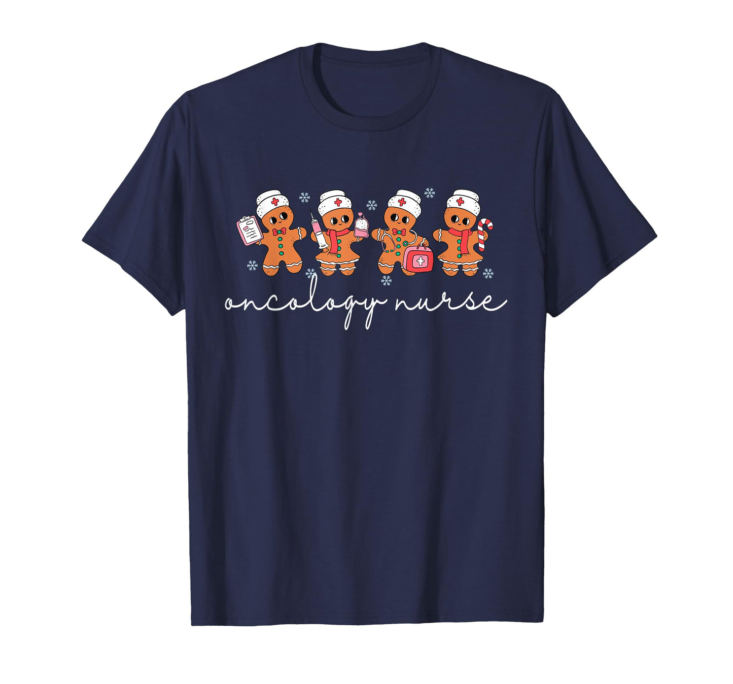 Oncology Nurse Christmas Cancer Nurse Cute ONC Xmas RN T-Shirt