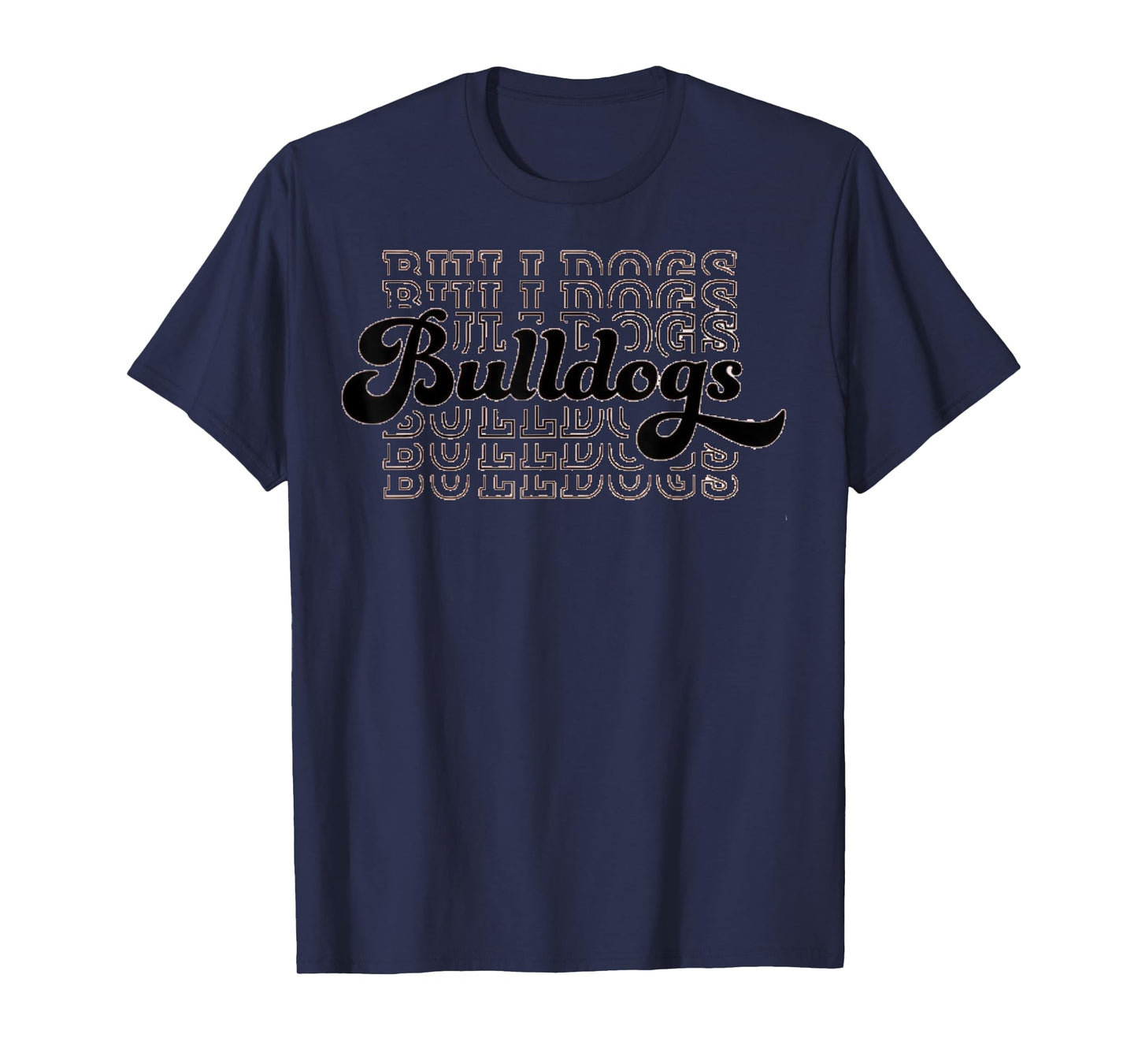Vintage Bulldogs Team Mascot High School Sports College T-Shirt