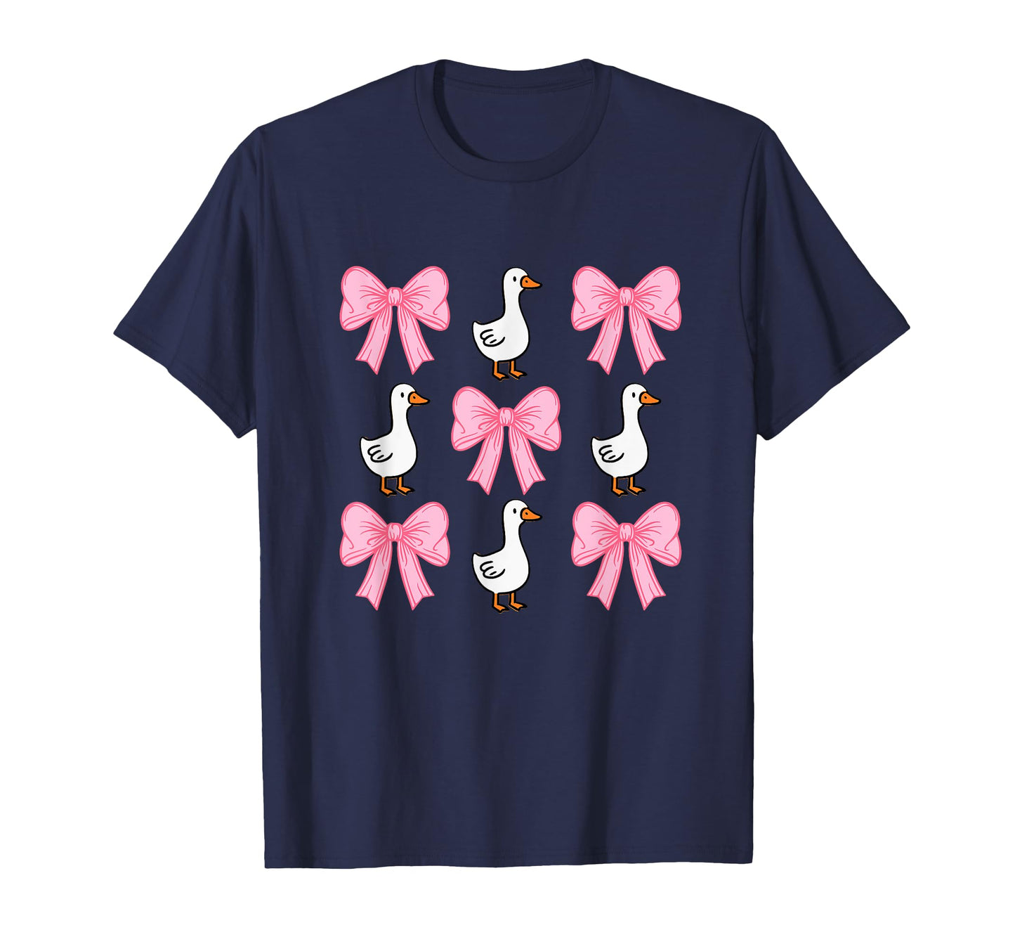 Cute Coquette Bow Goose Duck Fall Halloween Girl Women Gift T-Shirt