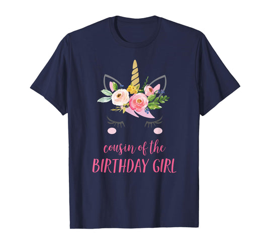 Cousin of the Birthday Girl Matching Shirt, Unicorn Cousin T-Shirt