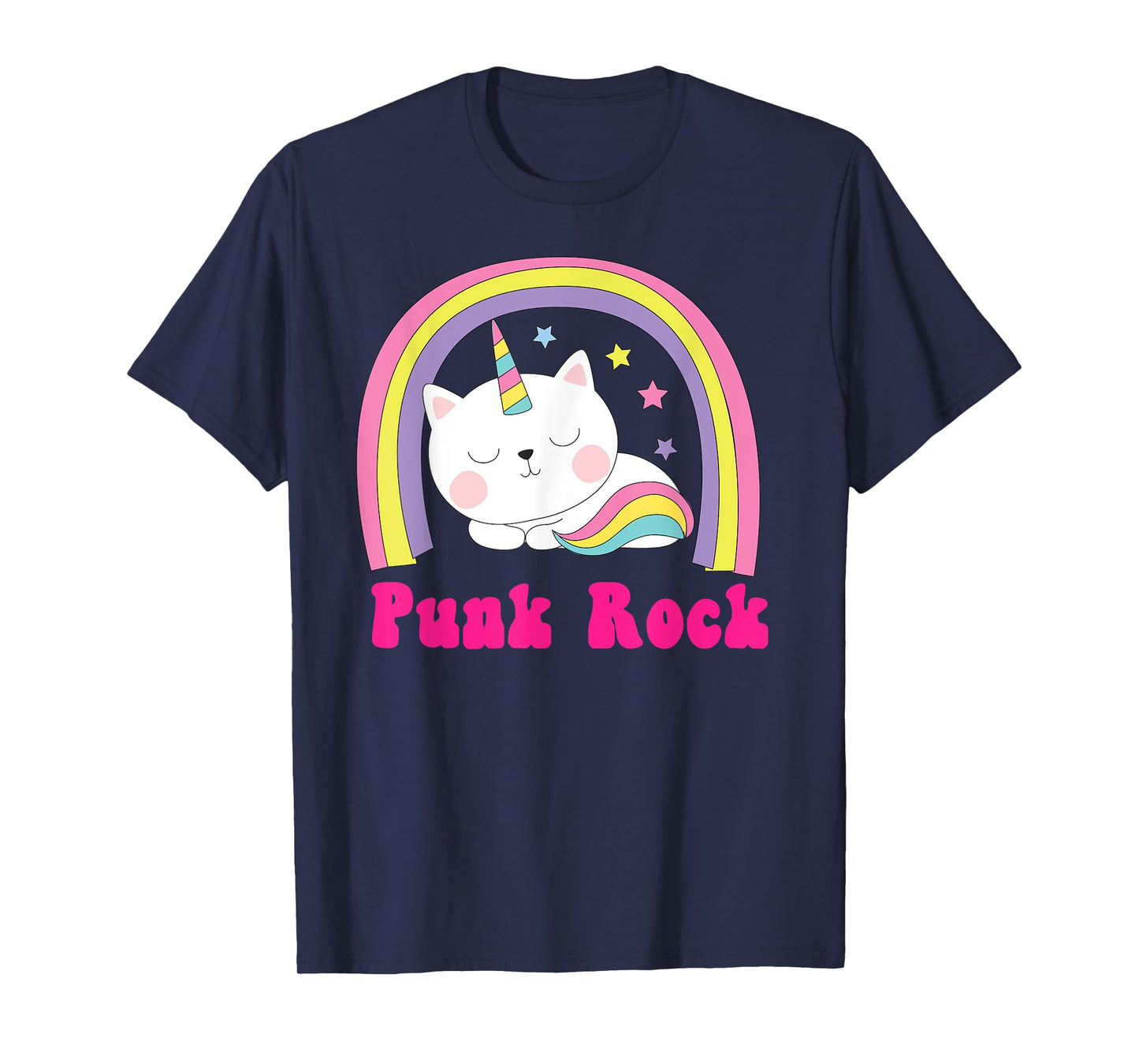 Punk Rock Shirt | Sarcastic Rainbow Funny Unicorn Punk Music T-Shirt