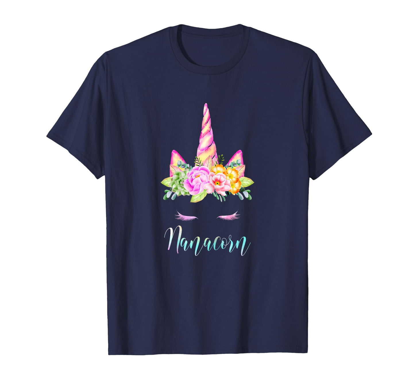Funny Nanacorn Unicorn Costume Women Mom Mother's Day T-Shirt