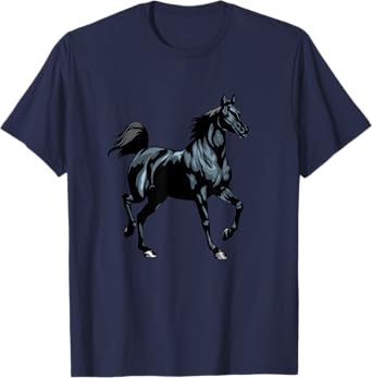 Realistic Black Arabian Horse T-Shirt