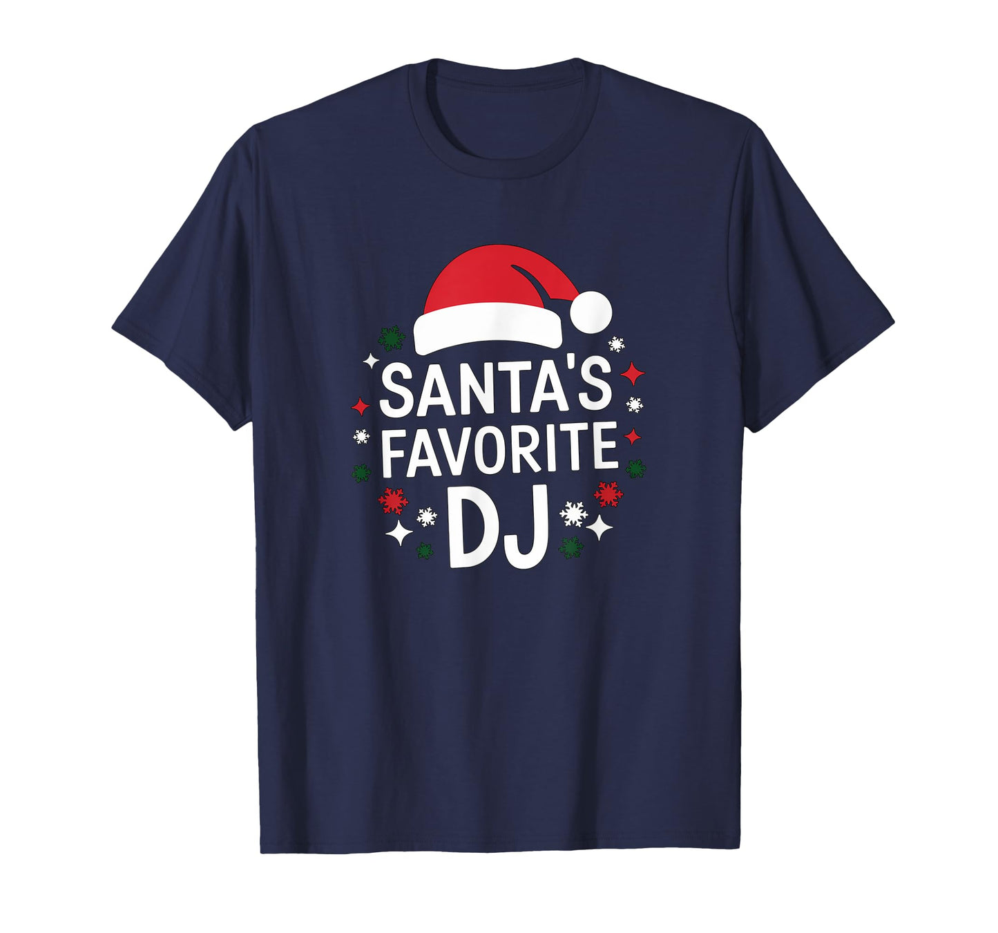 Christmas Santa's Favorite DJ Funny Xmas Deejay Disc Jockey T-Shirt