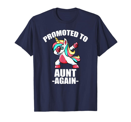 Promoted To Aunt Again EST 2022 Shirt, Unicorn Aunt Again T-Shirt