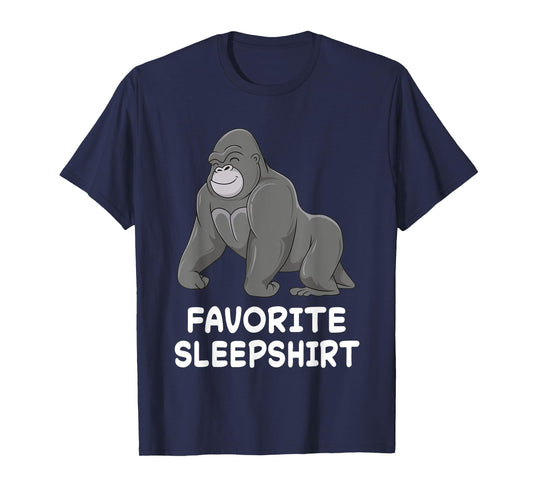 Gorilla Monkey Gorillas Nap Sleeping Sleep Pajama Nightgown T-Shirt