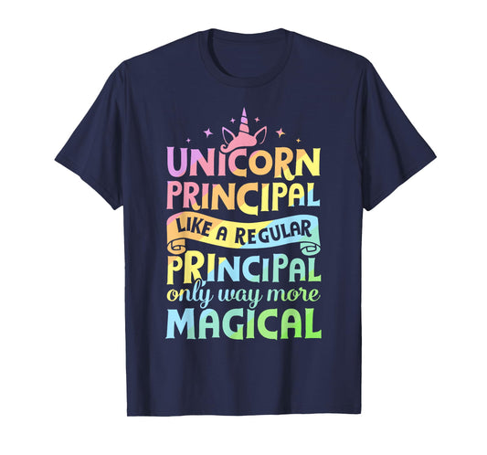 Unicorn Principal Back To School Teacher Appreciation Gifts T-Shirt