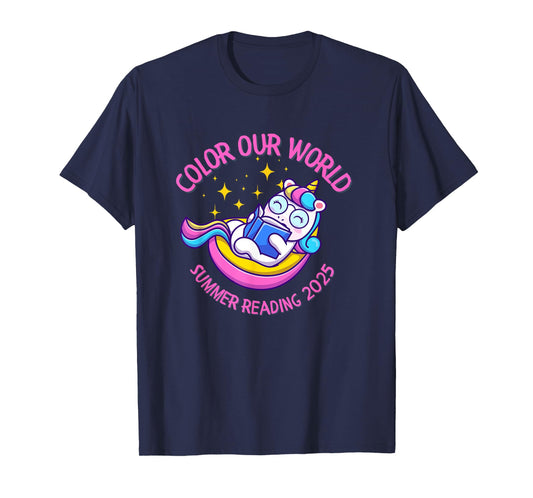 Color Our World. Summer 2025 Summer Reading Program- Unicorn T-Shirt