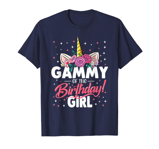 Gammy Of The Birthday Girl Unicorn Family Matching Birthday T-Shirt