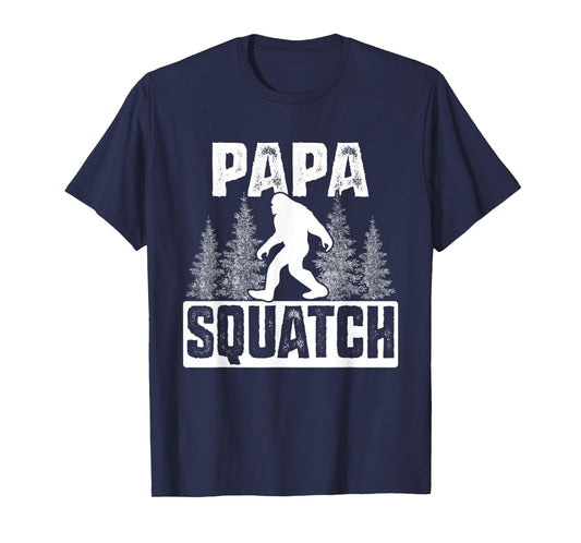 Mens Squatchy Matching Family Bigfoot Shirts Papa Squatch T-Shirt