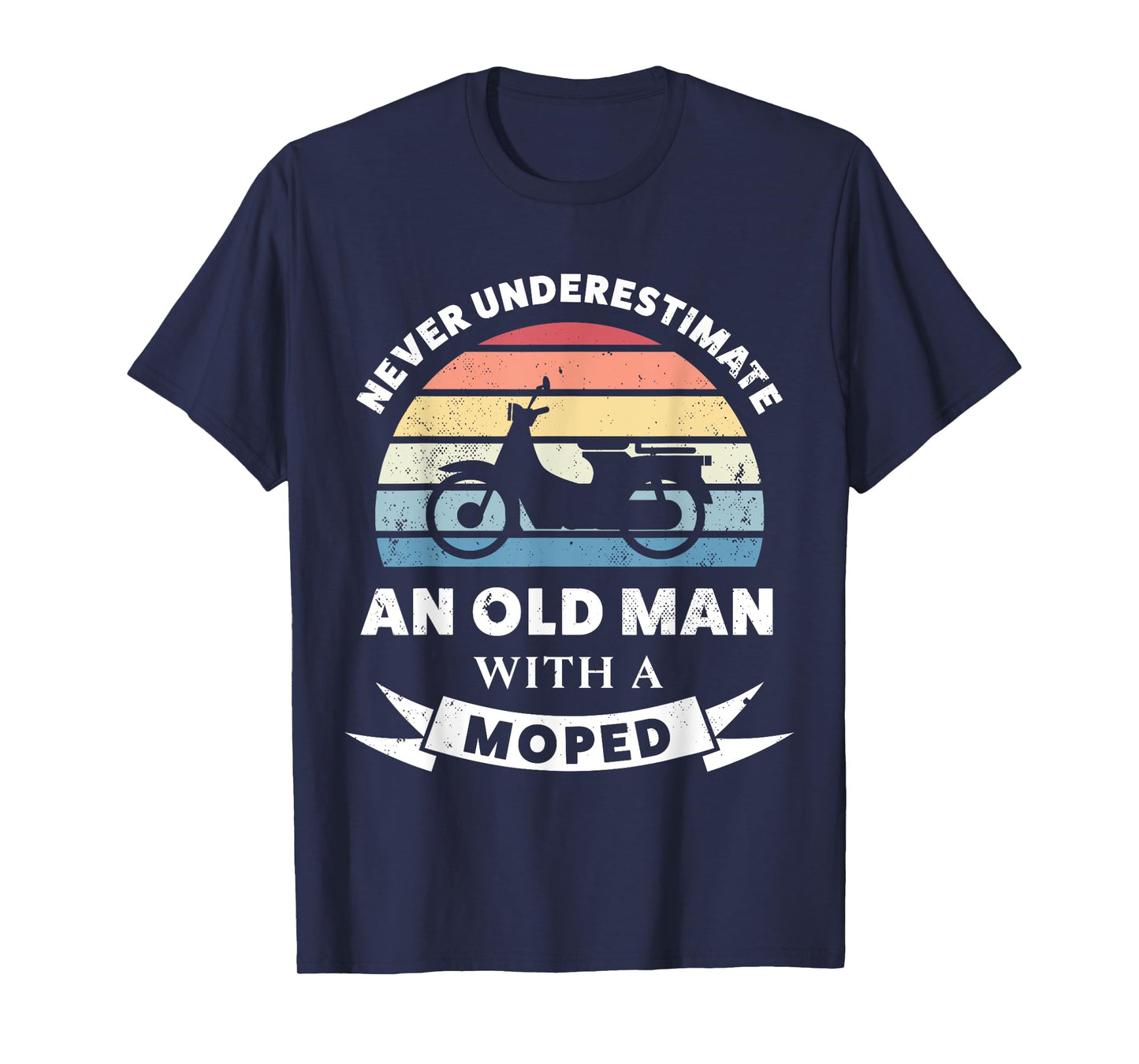 Old Man with a Moped Funny Gift Dad T-Shirt