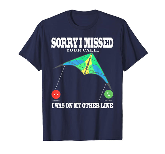 parafoil kite missed call Other line and stunt kites T-Shirt