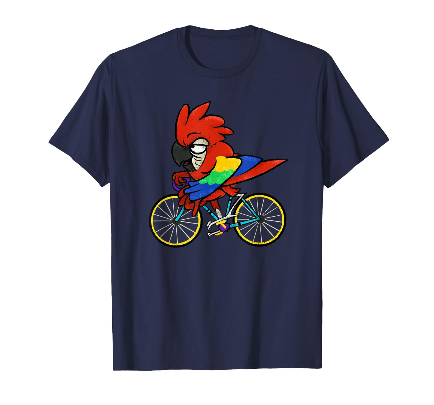 Parrot Riding A Bike - Funny Bird Owner & Bicycle Rider T-Shirt