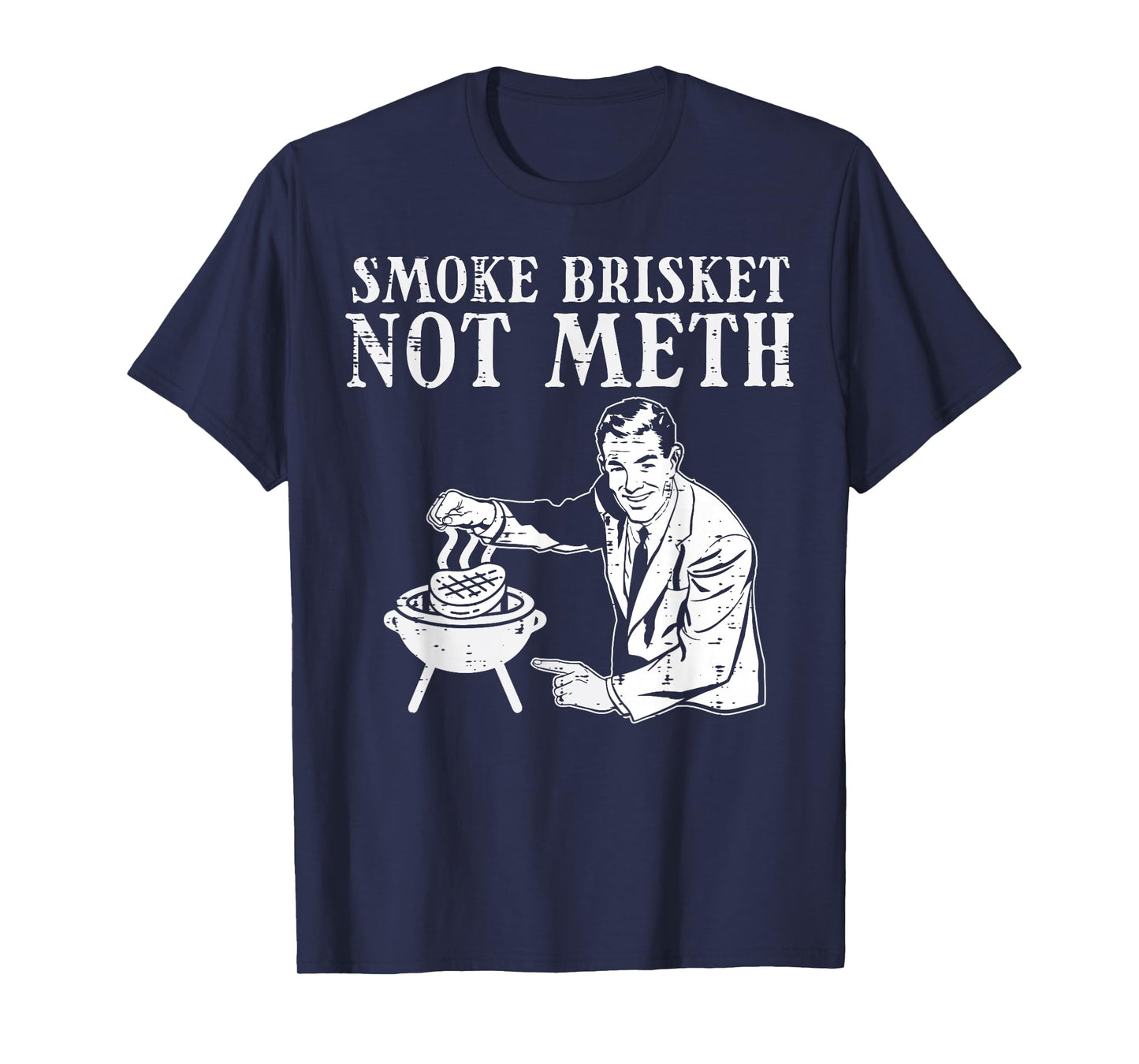 Grill Brisket Fun Bbq Barbecue Meat Grilling Master Dad Men T-Shirt