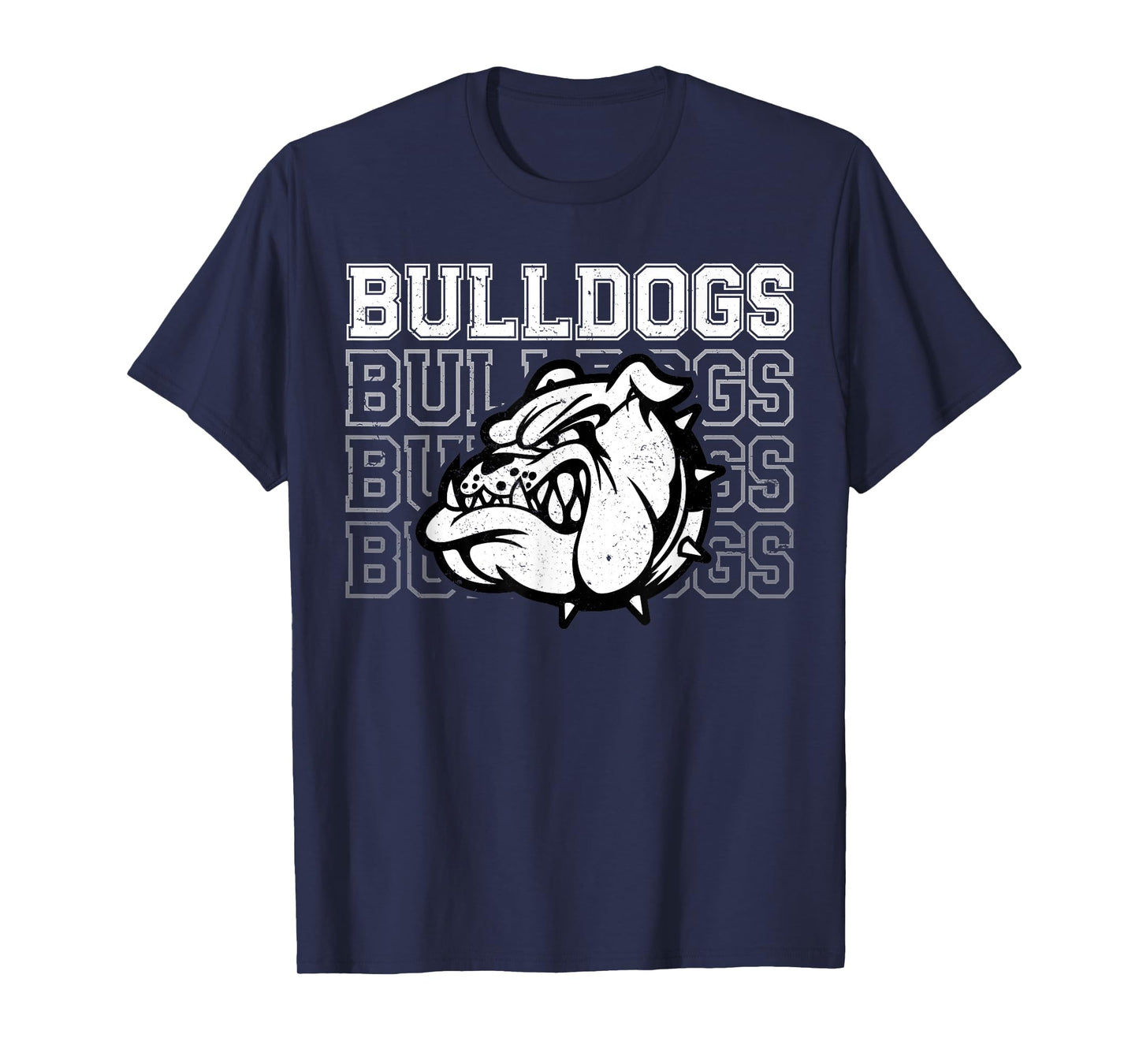 Bulldogs Mascot Team Spirit Vintage Sports Fan T-Shirt
